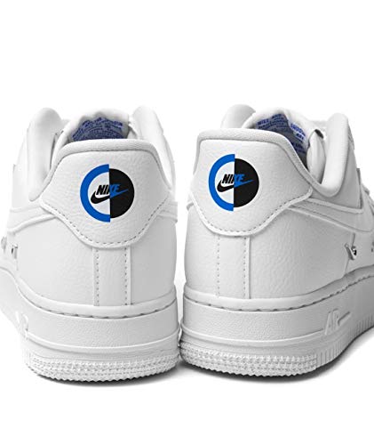 Nike Women's Air Force 1 '07 Shoes, White/Hyper Royal/Black/White, 8.5