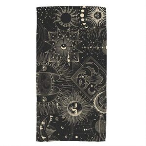ZHIMI Hand Towel Absorbent ﻿Moon Phases Towel Kitchen Fingertip Towel Soft Bath Face Towel 15x30 Inch Wash Cloths Durable for Bathroom Gym Yoga Spa Beach