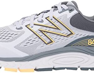 New Balance Women's 840 V5 Running Shoe, Silent Grey/Light Mango, 8 Wide