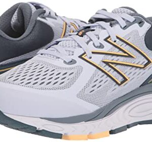 New Balance Women's 840 V5 Running Shoe, Silent Grey/Light Mango, 8 Wide