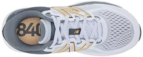 New Balance Women's 840 V5 Running Shoe, Silent Grey/Light Mango, 8 Wide