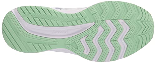 Saucony Women's Cohesion 14 Road Running Shoe, White/Navy/Mint, 8.5