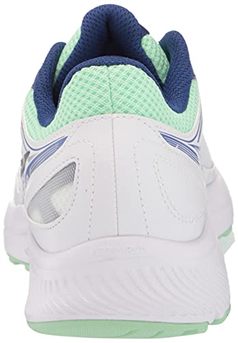 Saucony Women's Cohesion 14 Road Running Shoe, White/Navy/Mint, 8.5