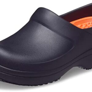 Crocs Women's Neria Pro II LiteRide Clog | Slip Resistant Work Shoes, Black, 8