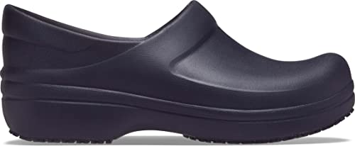 Crocs Women's Neria Pro II LiteRide Clog | Slip Resistant Work Shoes, Black, 8