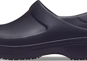 Crocs Women's Neria Pro II LiteRide Clog | Slip Resistant Work Shoes, Black, 8