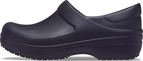 Crocs Women's Neria Pro II LiteRide Clog | Slip Resistant Work Shoes, Black, 8