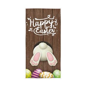 qugrl funny easter bunny hand towels eggs hunter soft quality premium washcloths kitchen dish towels bathroom decor for guest hotel spa gym sport 30 x 15 inches