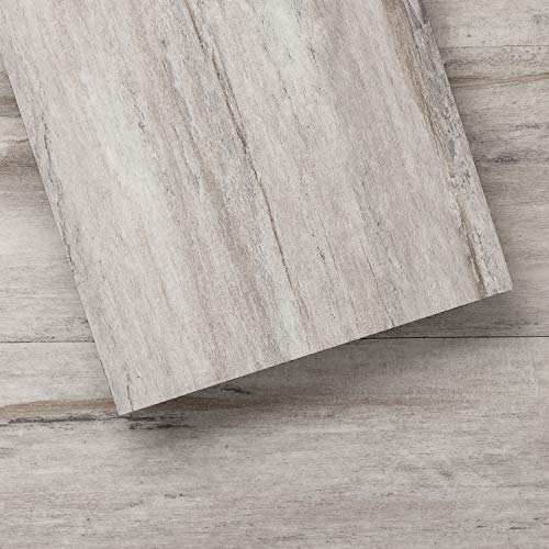 LUCiDA SURFACES Luxury Vinyl Flooring Tiles-Peel and Stick Floor Tile for DIY Installation-36 Wood-Look Planks-Winter-BaseCore-54 Sq. Feet