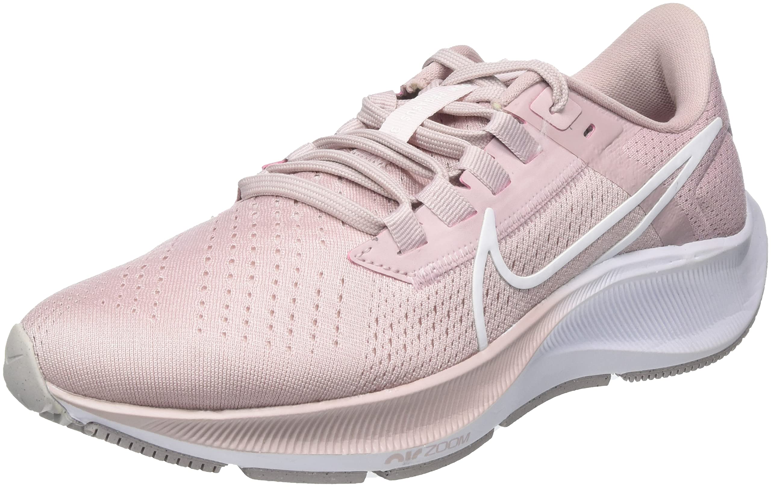 NIKE Women's WMNS AIR Zoom Pegasus 38 Running Shoe, Champagne White Barely Rose Arctic Pink, 6.5