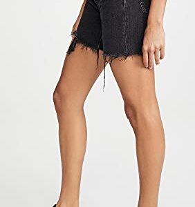 Levi's Women's Premium 501 Mid Thigh Short, Lunar Black, 27