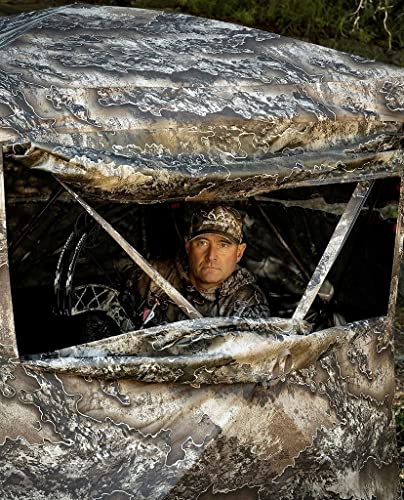 Primal Treestands Wraith 270 Deluxe Blind - 270 Degree One-Way, See-Through Pop-Up Tent 3 Person, Premium Hunting Gear Sporting Good