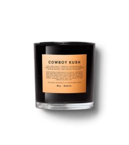 cowboy boy smells candle | 50 hour long burn | coconut & beeswax blend | luxury scented candles for home (8.5 oz)