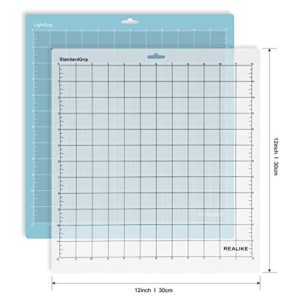 REALIKE 12x12 Cutting Mat for Cricut Maker 3/Maker/Explore 3/Air 2/Air/One(6 Mats), Variety Cut Mats Replacement Accessories for Cricut