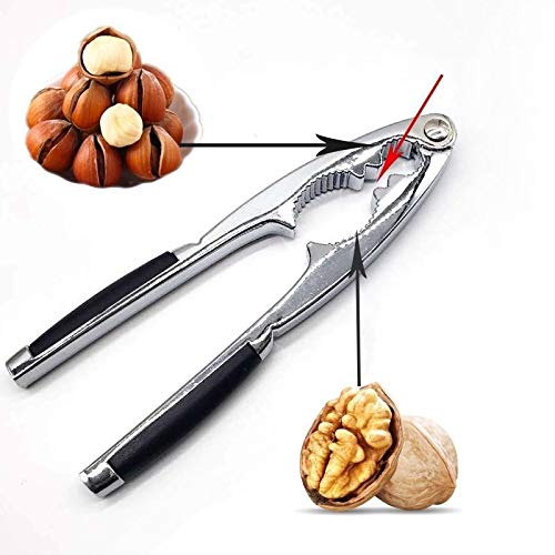 Nutcrackers Walnut Pecan Nut Cracker Heavy Duty Shell Cracker Seafood Walnut Opener Tool with Non-Slip Handle and 1 Pick