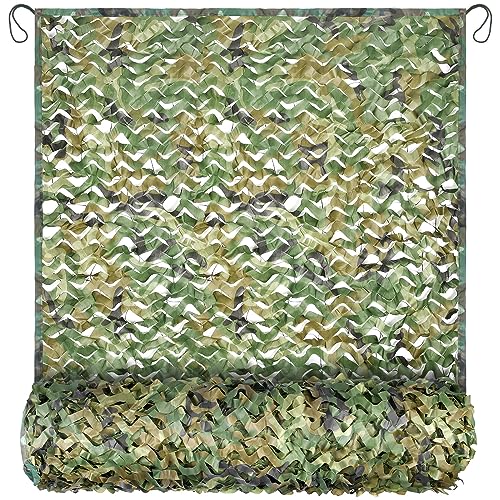 iunio Camo Netting, Camouflage Netting, with Mesh Backing, Military Nets, Army Sunshade Net, Lightweight, Durable, for Hunting, Duck Blind, Car Cover, Photograph, Party Decoration,Camping