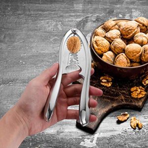 Hemoton Crab Crackers Multipurpose Tool Nuts Chestnuts Walnut Open Peeler Zinc Alloy Nut Opener Kitchen Non Slip Handle Heavy Duty Lobster Crab Shell Gadget 17.5X4.5CM Ar Multitool Lobster Crackers