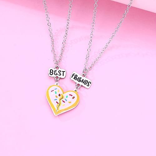 TTPAIAI 30 Best Friends Half Heart Pendant Necklace for Girls, Best Friend Jewelry,Friendship Gift Girls BFF Necklaces-Love (Silver Heart)