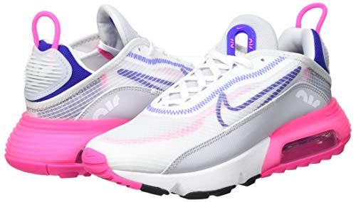 NIKE Women's Running Shoe, White Concord Pink Blast Pure Platinum, 9