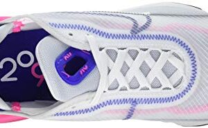 NIKE Women's Running Shoe, White Concord Pink Blast Pure Platinum, 9