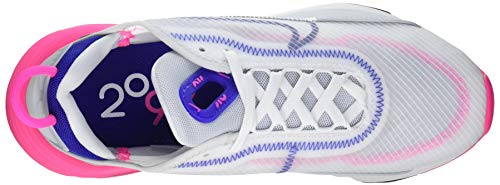 NIKE Women's Running Shoe, White Concord Pink Blast Pure Platinum, 9