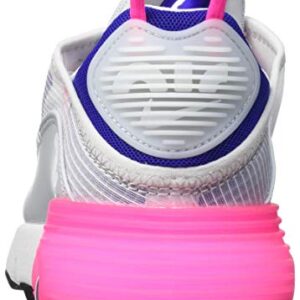 NIKE Women's Mid-Top Trainers Running Shoe, White Concord Pink Blast Pure Platinum, 7.5