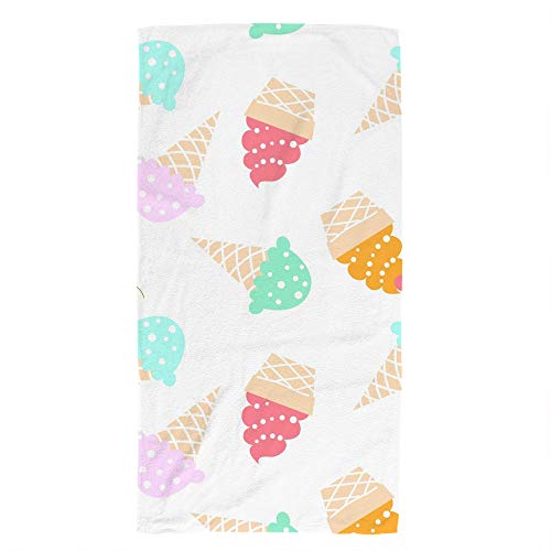 Face Towel Hand Cloth Terry Towels Washcloth Ice Cream Cone Waffle Seamless Bath Decor Gift for Hotel-Spa-Kitchen Multi-Purpose,Soft,Quick-Dry 30 X 15 inch