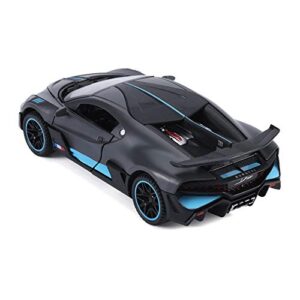 haomsj Bugatti Divo Diecast Metal Model Cars for Boy Toys Age 3-12 Pull Back Vehicles with Music Doors and Hood Can Be Opened(Gray)