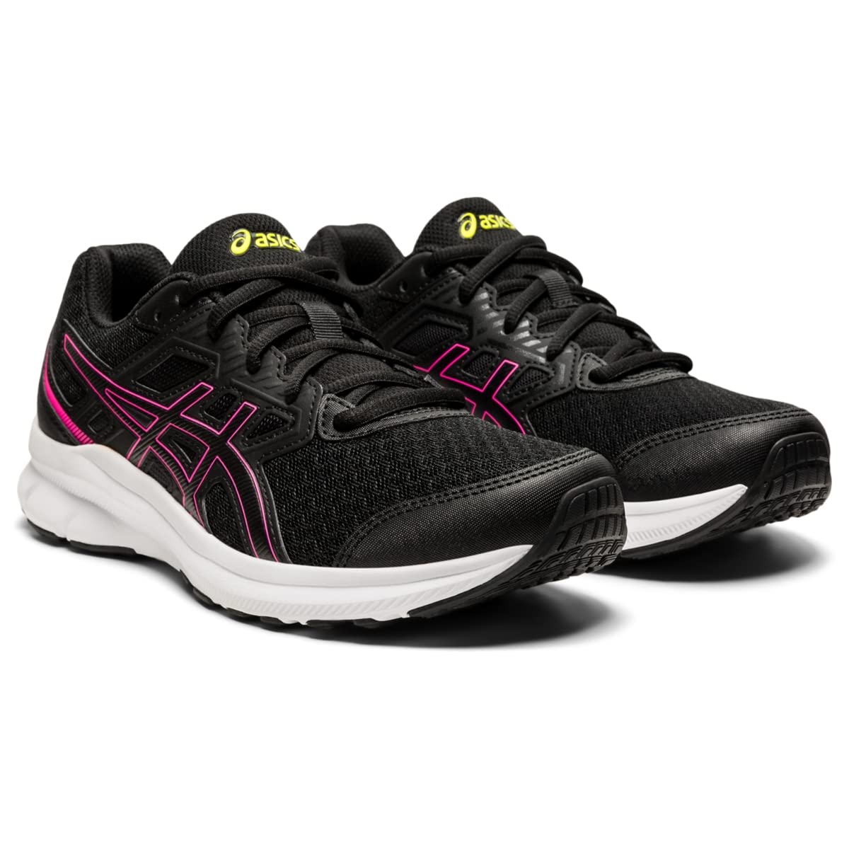 ASICS Women's Jolt 3 Running Shoes, 8.5, Black/HOT Pink