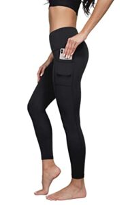yogalicious lux high waist side pocket ankle legging - black - small