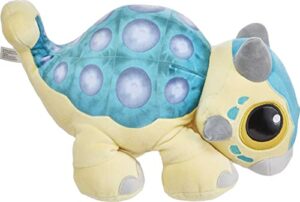 jurassic world: camp cretaceous plush baby dinosaur bumpy with sound, 15-inch floppy soft toy ankylosaurus with weighted feet