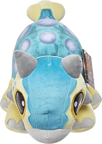 Jurassic World: Camp Cretaceous Plush Baby Dinosaur Bumpy with Sound, 15-Inch Floppy Soft Toy Ankylosaurus with Weighted Feet