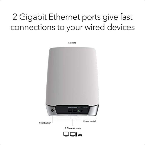 NetGear Orbi AX4200 Tri-Band Mesh Wi-Fi 6 Satellite (Renewed)