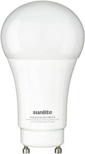 sunlite 88254 led a19 light bulb 12 watts (75w equivalent) 1100 lumens, gu24 twist and lock base, dimmable, ul listed, energy star, 2700k warm white, 1 count