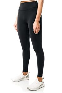 kamo fitness serenity no front seam leggings 25" inseam yoga pants high waisted soft workout tights (black, m)