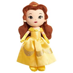 disney princess so sweet plush belle in yellow dress, 12 inch plush toy, beauty and the beast, officially licensed kids toys for ages 3 up, gifts and presents by just play