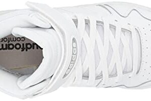 adidas Women's Postmove Mid Basketball Shoe, White/White/Grey One, 8