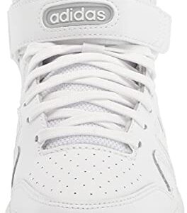 adidas Women's Postmove Mid Basketball Shoe, White/White/Grey One, 8