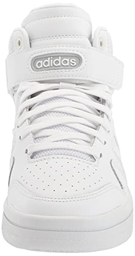 adidas Women's Postmove Mid Basketball Shoe, White/White/Grey One, 8