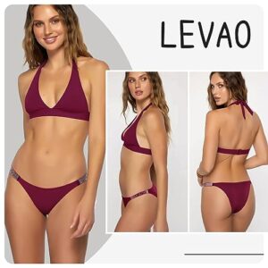 LEVAO Sexy Panties, Thongs for Women Letter Rhinestones G-String Low-rise Tanga Stretch Underwear Multipack (3-6 pack,S-XL)