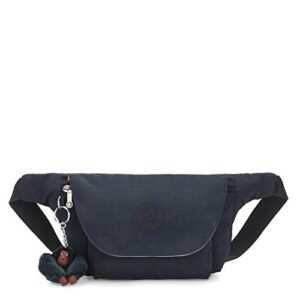 kipling womens women's arvin pouch, waist strap, medium bag, nylon travel pouch, true blue tonal, 6 l x 4.75 h 3.5 d us