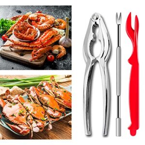 24Pcs Seafood Tools, Crab Crackers Nut Cracker Forks Set, Opener Shellfish Lobster Leg Sheller Knife Kitchen Accessories