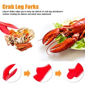 24Pcs Seafood Tools, Crab Crackers Nut Cracker Forks Set, Opener Shellfish Lobster Leg Sheller Knife Kitchen Accessories