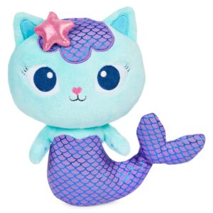 gabby's dollhouse, 8-inch mercat purr-ific plush toy, kids toys for ages 3 and up