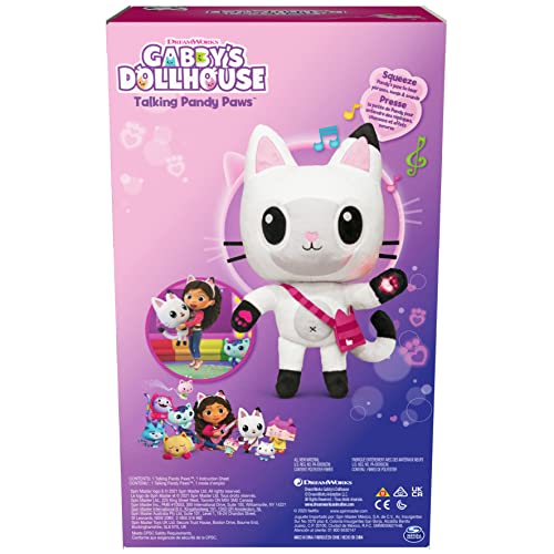 Gabby's Dollhouse, 13-inch Talking Pandy Paws Plush Toy with Lights, Music and 10 Sounds and Phrases