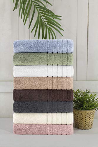 Towels Beyond - Luxury Towel Set for Bathroom, 100% Turkish Cotton, Quick Dry, Soft and Absorbent Bath Towels (30x56), Hand Towels, and Washcloths, Barnum Collection - 8-Piece Set (White)