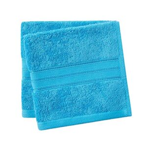 CANNON 70% Cotton 30% Bamboo 2 Bath, 2 Hand, 2 Washcloths Towel Set, 550 GSM, Super Absorbent, Breathable, Ultra Soft (Aquamarine)