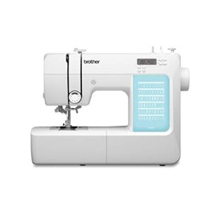 brother cp60x computerized sewing machine, 60 built-in stitches, lcd display, 7 included feet, white