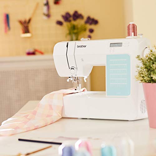 Brother CP60X Computerized Sewing Machine, 60 Built-in Stitches, LCD Display, 7 Included Feet, White