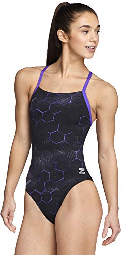 Speedo Women's Swimsuit One Piece Endurance+ Flyback Printed Adult Team Colors